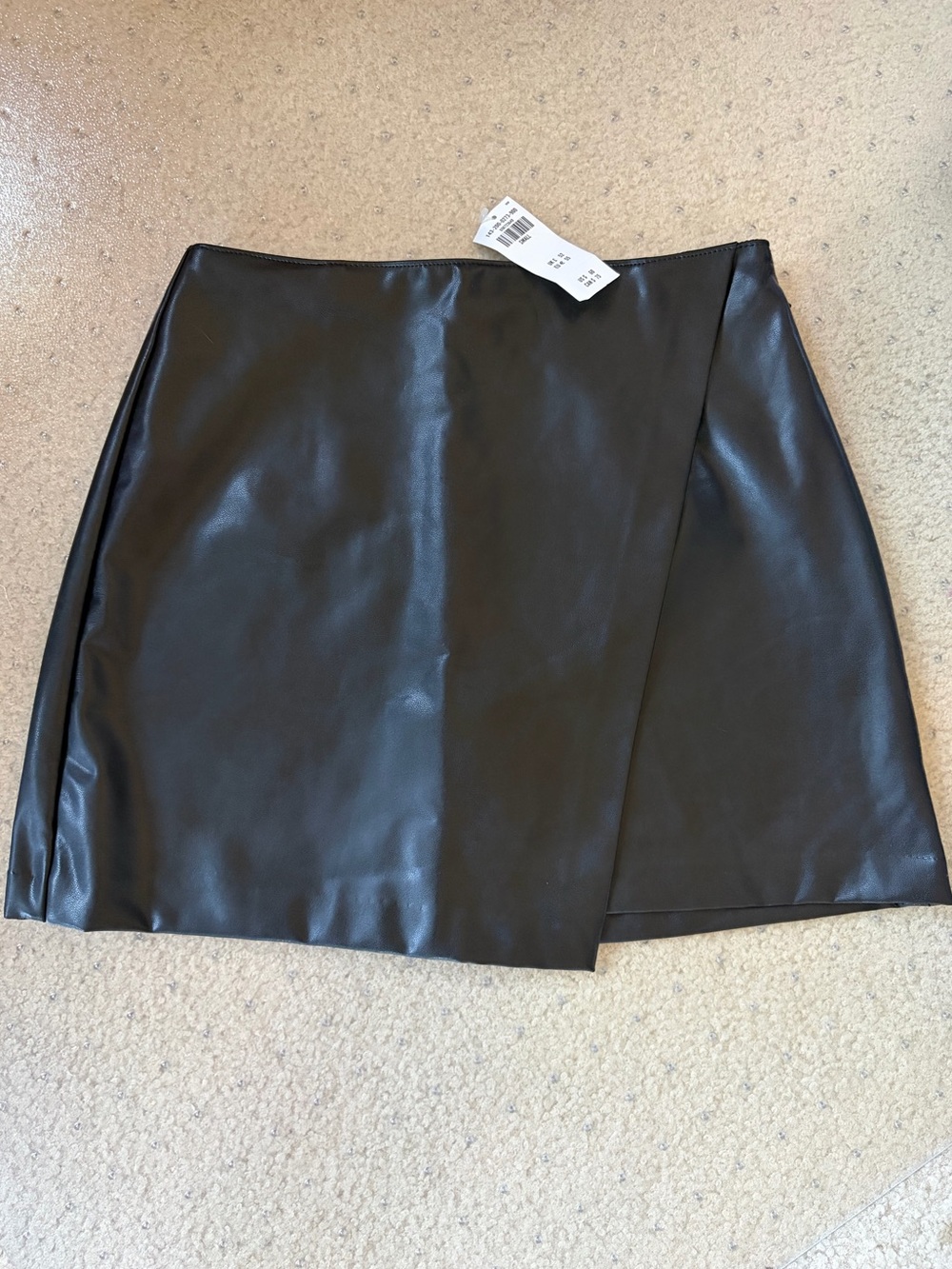 Abercrombie & Fitch Scarlett Vegan Leather Mini Skort Black Built In Shorts S